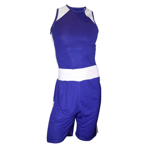 Chaleco de boxeo y kit corto 100% poliéster uniformes de boxeo unisex al por mayor uniforme de Kick Boxing personalizado liso - Product Image 1