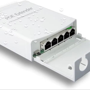 Extenseur PoE 1 entrée 4 sorties 10/100 Mbps 100 m 30 W Adaptatif Étanche Extérieur Certifié FCC Commutateur QoS pour CCTV – Approvisionnement direct usine - Product Image 1