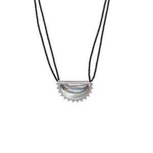 สร้อยคอจี้พระจันทร์เสี้ยวสีเงินสไตล์ร่วมสมัยสำหรับเครื่องประดับแฟชั่นสตรี - Product Image 2