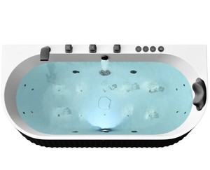 Baignoire autoportante à fond plat Stone Bell de qualité supérieure avec fonction Whiripool et Air Bathtub, en vente - Product Image 3