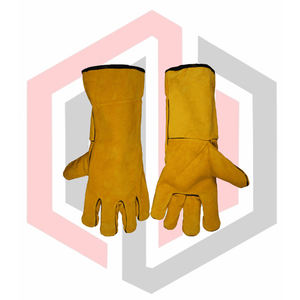 Gants de soudage en cuir de vache jaune, sécurité complète, antistatiques, sans silicone, flexibles, respirants, résistants aux déchirures, résistants à l'usure - Product Image 5