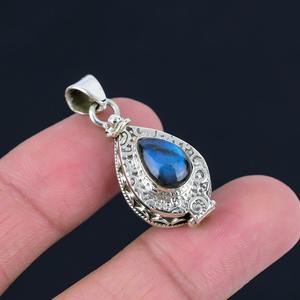 Spinner Labradorite Gemstone Pendentif En Argent Sterling 925 Conception Simple Cadeau De Mariage Parfait pour l'amour Avec 925 Timbre Bijoux - Product Image 4