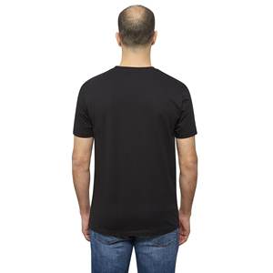 Camisetas de diseño personalizado con logotipo, logotipo personalizado impreso, camiseta de manga corta negra lisa con cuello redondo para hombre - Product Image 5