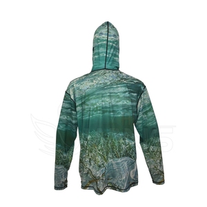 Porter des chemises à manches longues 100% coton à séchage rapide UPF 50 Design personnalisé Camo Mask Hoodie - Product Image 2
