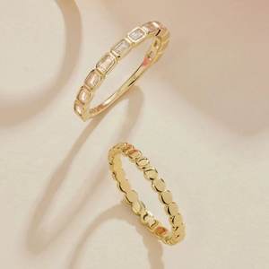 Banda de piedra de circón Plata de Ley 925 sólida diseño clásico mujeres boda compromiso banda joyería fina anillo de plata al por mayor - Product Image 2