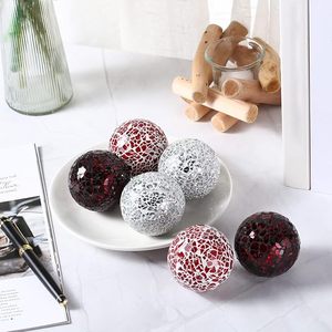 ลูกบอลแก้วโมเสกทำจากกระจกเป็นประกายลูกบอลตกแต่งคริสต์มาสสำหรับตกแต่งบ้านและสำนักงานลูกบอลตกแต่งด้วยมือ - Product Image 4