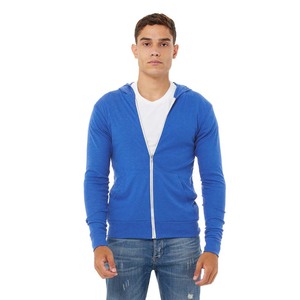 Sweat à capuche pour homme, sweat-shirt à capuche en jersey mélangé camouflage écologique avec fermeture éclair pour homme - Product Image 2