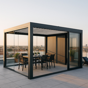 Usine patio automatique raisin gazebo extérieur <span class=keywords><strong>tente</strong></span> de jardin pergola <span class=keywords><strong>motorisée</strong></span> en aluminium - Product Image 4