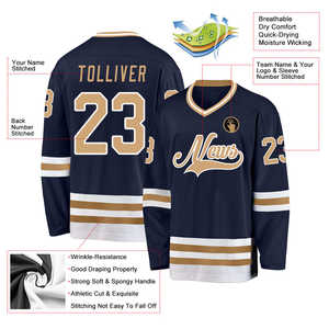 Maillot de hockey sur glace réversible de haute qualité conçu sur mesure impression par sublimation en polyester vente en gros pour nom d'équipe OEM sur mesure - Product Image 3