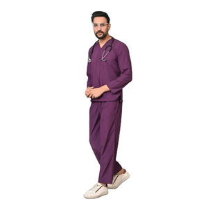 Ensemble de Blouses Médicales Homme de Haute Qualité en Gros, Personnalisable avec Logo, Col en V, Respirant, Séchage Rapide, en Velours Côtelé, pour Hôpital - Product Image 4