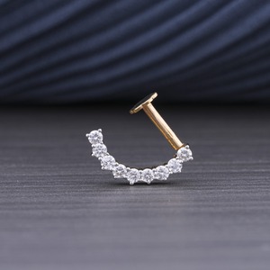 0.19 Ct <strong>Lab</strong> <strong>Grown</strong> <strong>Diamond</strong> <strong>Stud</strong> <strong>Nose</strong> Pin in 18k Yellow Gold DEF / VVS-VS/HPHT <strong>Lab</strong>-created <strong>diamond</strong> <strong>nose</strong> jewelry