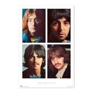 Affiche Beatles style moderne, design de l'album White, en papier, pour usage mural - Product Image 1