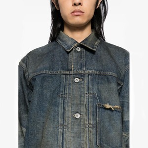 Veste en jean en toile de coton épaisse pour femme, personnalisée, de haute qualité, délavée à l'acide, coupe décontractée, design utilitaire, réversible, pour l'extérieur - Product Image 6