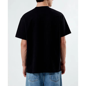 T-shirt col montant OEM 300 GSM, lourd et de luxe, 100 % coton vierge, personnalisable, col rond, coupe oversize pour homme - Product Image 6