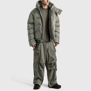 Vestes d'hiver en duvet pour hommes personnalisées avec capuche amovible, vintage, résistantes à l'eau, pour sports de plein air, doudoune 2026 - Product Image 3
