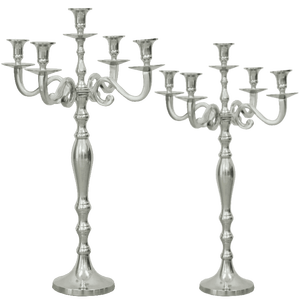 Haut de table grand candélabre en métal plaqué or fabriqué à la main vintage décor à la maison 5 bras mariages bougie support pièce maîtresse disponible. - Product Image 4
