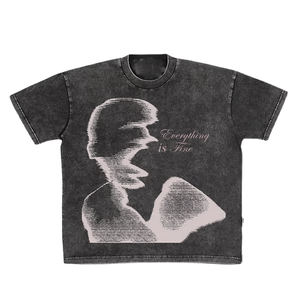 Acid Wash Oversize T <b>Shirts</b> for Men's Street Wear <b>Half</b> <b>Sleeve</b> Faded Acid Wash T <b>Shirts</b> With Custom Logo and Design OEM Service - Product Image 6