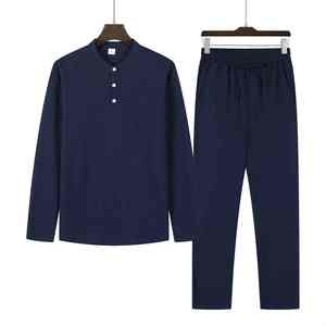 Ensemble de survêtement à manches longues personnalisé pour hommes Tissu doux et respirant pour le sport et les voyages - Product Image 5