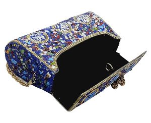 Bolso de Mano de Mosaico Hecho a Mano de Primera Calidad con Cadena Chapada en Oro y Cierre Seguro para Mujeres Modernas a Precio de Mayoreo - Product Image 4