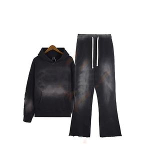 Ensemble de survêtement d'hiver en polyester/coton pour homme, logo personnalisé, sweat-shirt à capuche et jogging - Product Image 6