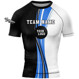 High Quality Short Sleeve <b>Men</b> <b>Swimming</b> Surfing Rash Guard Compression Wholesales <b>Men</b> <b>T</b> <b>Shirt</b> MMA Rash guard - Product Image 6