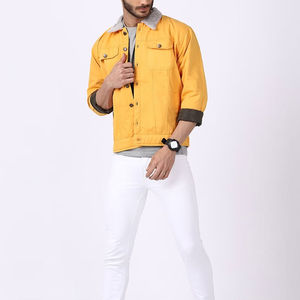 Nouveau meilleur prix de mode 2025 bas quantité minimale de commande le plus vendu hommes veste en jean support haute rue imperméable confortable tissu OEM ODM - Product Image 6