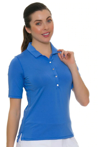 Impression de logo personnalisé 92% polyester 8% spandex extensible dans les quatre sens vêtements de golf de sport chemise de golf pour femmes - Product Image 3