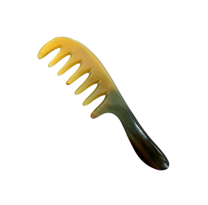 Peine de peinado de la mejor calidad, peines de cuerno de vaca Natural hechos a mano, peine de cuerno de buey blanco, herramienta de peinado con logotipo - Product Image 5