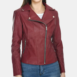 Veste en cuir véritable pour femme, écologique, coupe-vent, respirante, pour la saison hivernale, personnalisable, étiquette privée, finition de qualité - Product Image 5