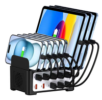 Nouvel article 2026 : Chargeur USB universel multi-ports 120W avec support, station de charge de bureau USB-C 10 ports pour la maison, le bureau et plus encore