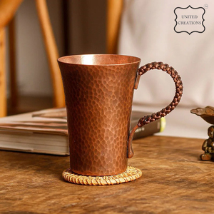 Taza de cobre puro de calidad superior Taza de cerveza de cobre con mango de cuerda Taza de vino puro más vendida - Product Image 5