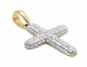 Personalizado S925 Cruz de plata Iced Out Moissanite Diamond Hip Hop Colgante para hombres Chapado en oro rosa con estilo cristiano religioso - Product Image 2