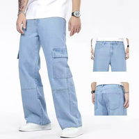 Jeans en denim droit pour homme, style streetwear vintage Y2K - Écologiques et respirants, élégants et confortables, pour le travail, les voyages et les occasions décontractées