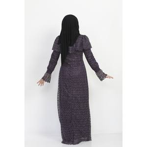 Vestido Abaya con Adornos Brillantes de Estilo Casual Dantel - Product Image 5