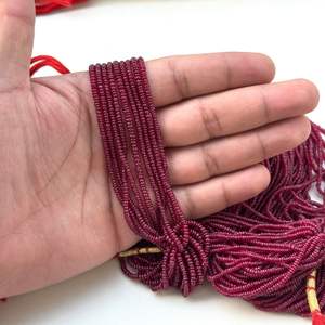 Cuentas Redondas Lisas de Rubí Rojo Natural de Alta Calidad Premium de 2 mm a 3 mm para la Elaboración de Joyería Fina - Product Image 5