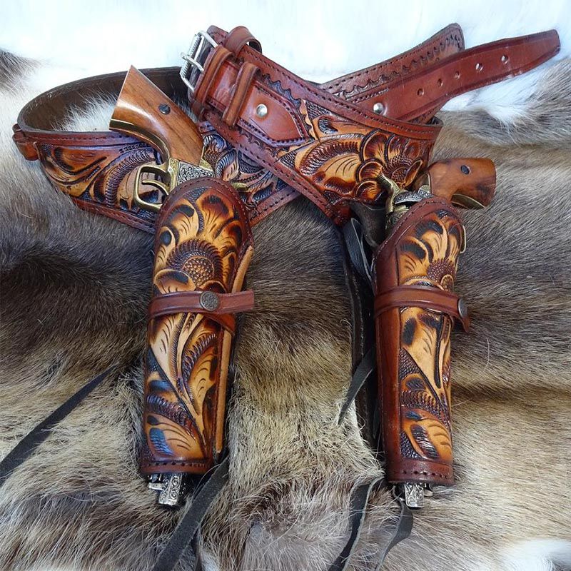 個人装備 Western leather gun belt Western leather gun belt Custom Western Holsters | Quality