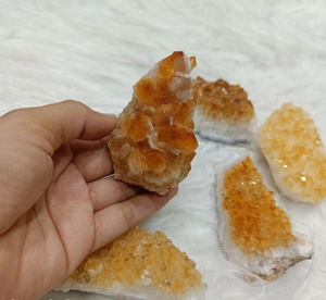คริสตัลซิทรินธรรมชาติแบบกลุ่ม  หินดิบสำหรับบำบัดรักษา  ตัวอย่างแร่ธาตุ  สำหรับการทำเรกิ  การทำสมาธิ  ของตกแต่งบ้าน  ของขวัญ - Product Image 3