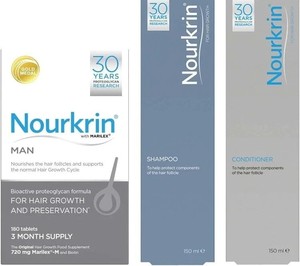 Suplementos para el Crecimiento del Cabello Nourkrin para Mujer, Paquete de 12 Meses con Champú y Acondicionador - Product Image 3