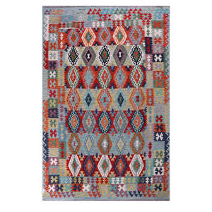 Alfombra Kilim de Maimana, Afganistán, 320 x 209 cm, Alfombras y Juegos de Alfombras - Product Image 1