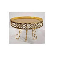 Soporte para Pastel de Metal con Acabado Dorado, Diseño Personalizado, Hecho a Mano, Decorativo, Moderno, Ecológico, con Certificación CE, Recién Llegado