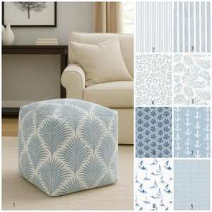 Puf de Cuero Marroquí Hecho a Mano, Otomana Tradicional Artesanal, Decoración del Hogar, Asiento Boho para Sala de Estar - Product Image 1