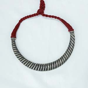 Tridha Tribal Criss Cross, bijou ethnique en argent 925, réglable, style Hasli, objet de collection culturel - Product Image 6