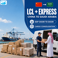 Agente de Transporte de Carga de China a Arabia Saudita, Carga Consolidada LCL+Express, Logística Puerta a Puerta DDP, EE. UU.