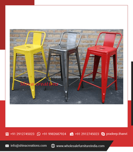 Venta al por mayor Industrial Vintage Metal Bar Silla para uso comercial Comedor Hogar Bar-Shiva Marca - Product Image 3