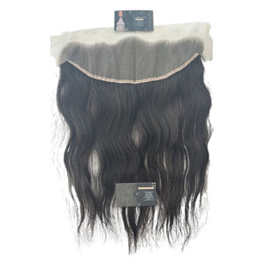 Extensiones de Cabello Frontales de Encaje Virgen Indio para Mujer, Color Negro Natural, Trama Única, Ondulado Profundo, 100g - Product Image 5