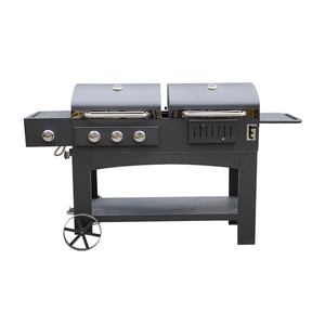 Nuovo Barbecue Professionale 2-in-1 a Gas e Carbone, Grande <span class=keywords><strong>Griglia</strong></span> Multifunzionale in Acciaio al Carbonio <span class=keywords><strong>per</strong></span> Giardino Esterno - Product Image 4