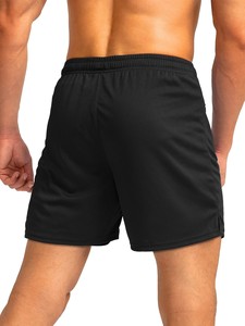 Shorts de sport respirants en polyester pour l'entraînement en salle de sport et les sports de plein air, shorts de sport pour hommes à séchage rapide, poches à cordon et à fermeture éclair - Product Image 4