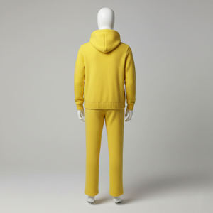 Conjunto de Suéter de Mohair Personalizado de Lujo para Hombre, Pantalones Deportivos de Mohair Afelpados y Sudadera con Capucha, Conjunto de Suéter de Mohair Tejido de Invierno - Product Image 4