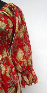 Collection Antique Caftan Tie Dye personnalisé Long printemps demi manches tissu rayonne coupe ample fente latérale bouton de taille naturel - Product Image 5