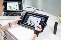 Tablette graphique Artist 12 avec écran, 8192 niveaux de pression, résolution 5080 LPI, compatibilité multi-OS